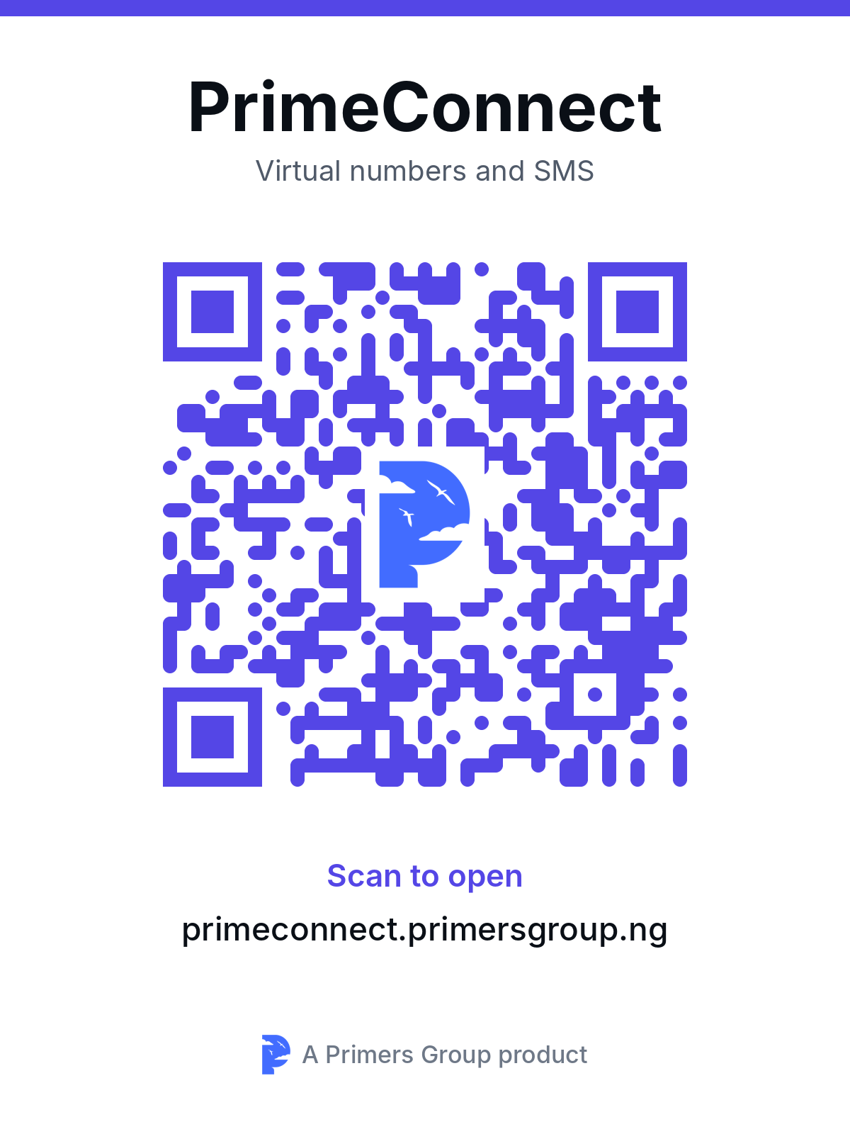 QR code for PrimeConnect